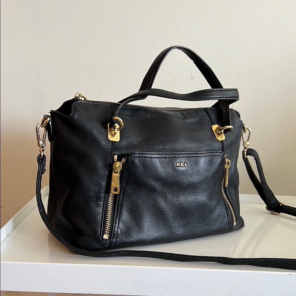 Ralph Lauren • Black Leather Handbag